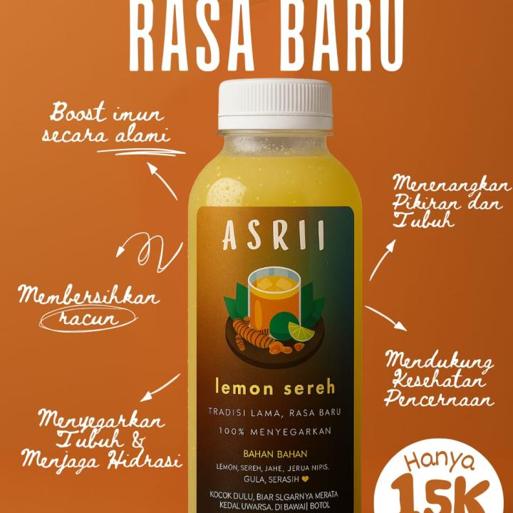Jamu Lemon Sereh Siap Minum 250 ML