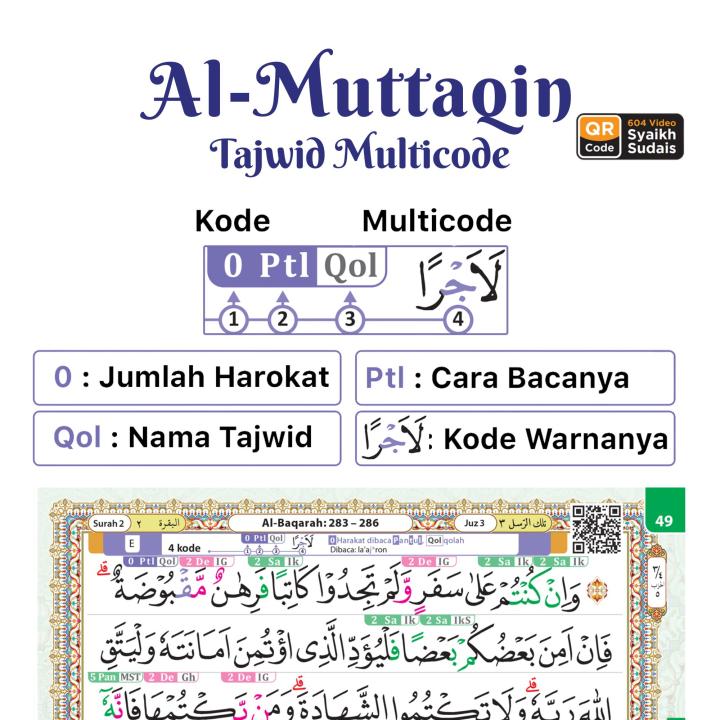 Al-Qur'an Al-Muttaqin Tajwid Multikode (Size A5)